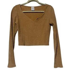 PINK Victoria's Secret Brown Long Sleeve Top